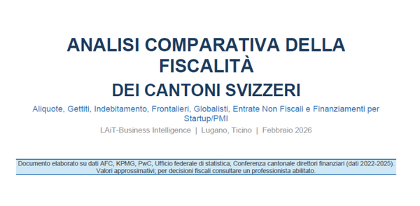 Analisi comparativa fiscalità cantonale in Svizzera