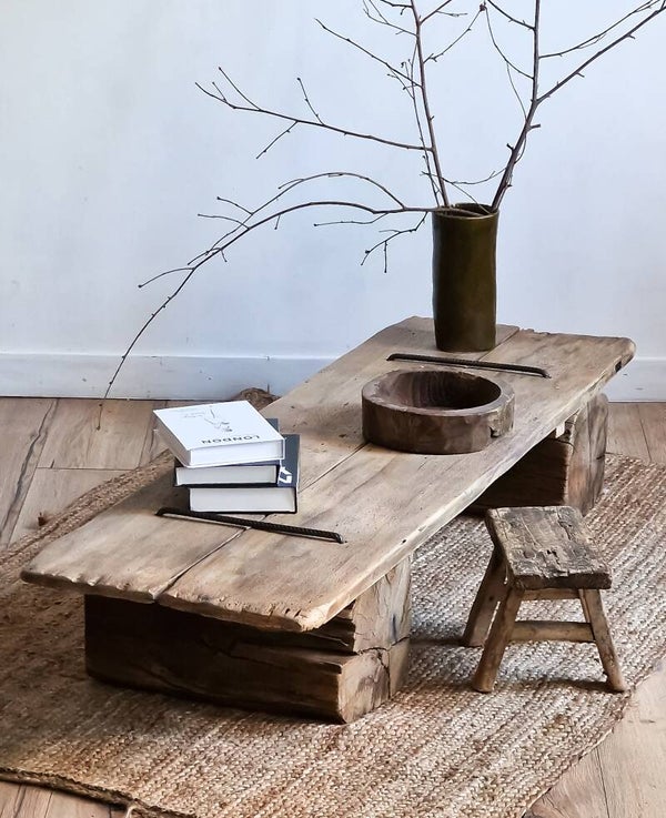 Table basse wabi-sabi japandi kizuna
