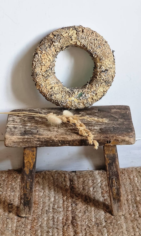 Couronne naturelle wabi-sabi – Décoration campagne chic orée