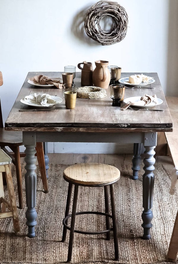 Table ancienne extensible restaurée Bérènice