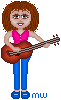 Kleene Gitarre spielend