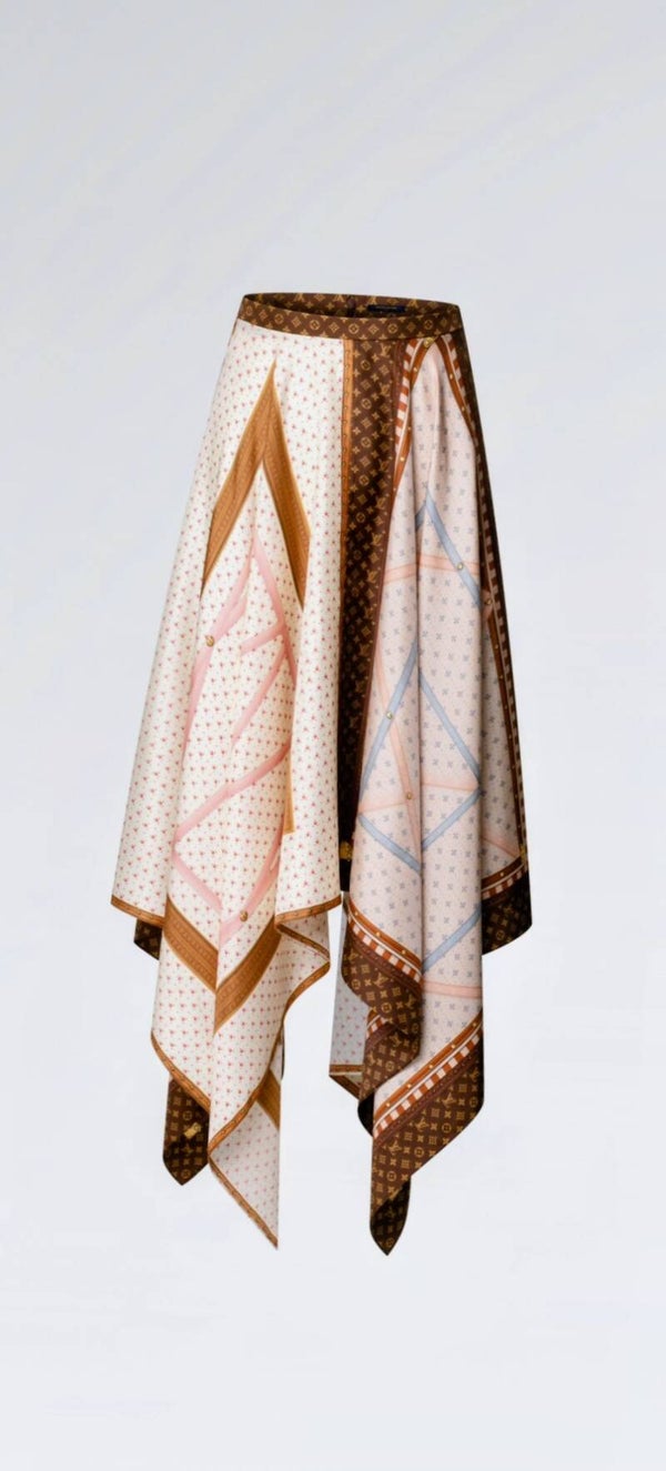Jupe à imprimer foulard Louis Vuitton