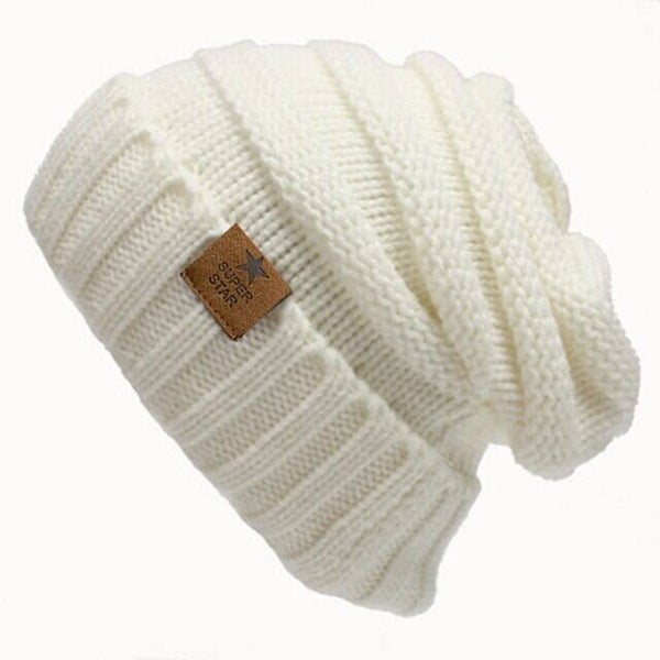 Witte gebreide muts | Gevoerd | Beanie
