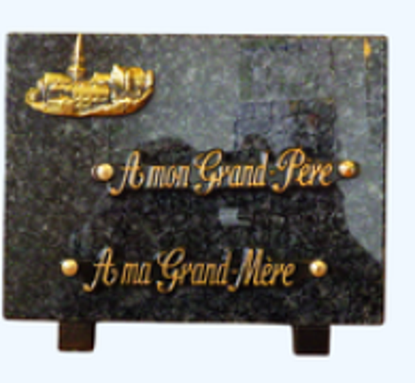 N°01 Plaque rectangle avec bronze et couleur aléatoire 1 inter 18*12