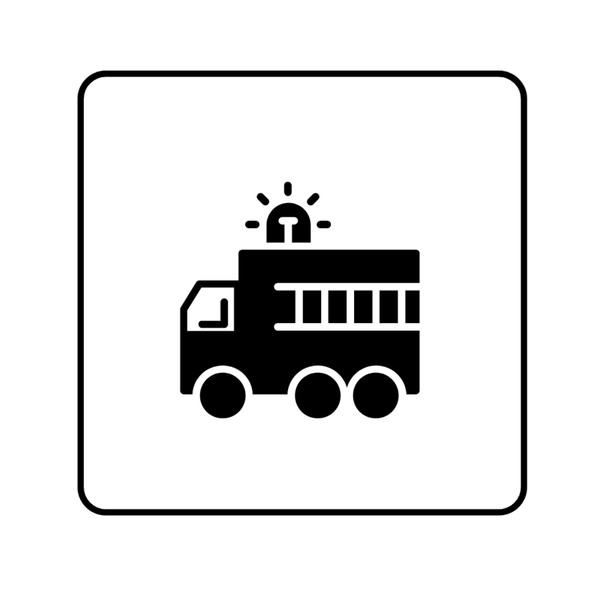 Brandweerwagen met sirene