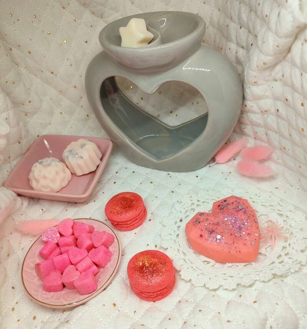 Box fondants grand cœur gris