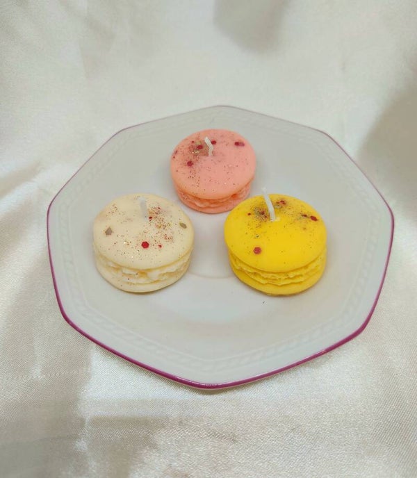 Trio de macarons fruités