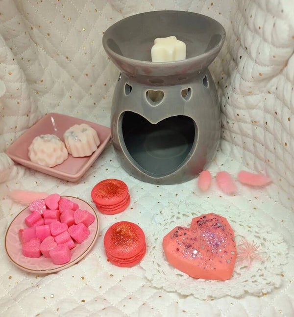Box fondants brûleur gris cœur