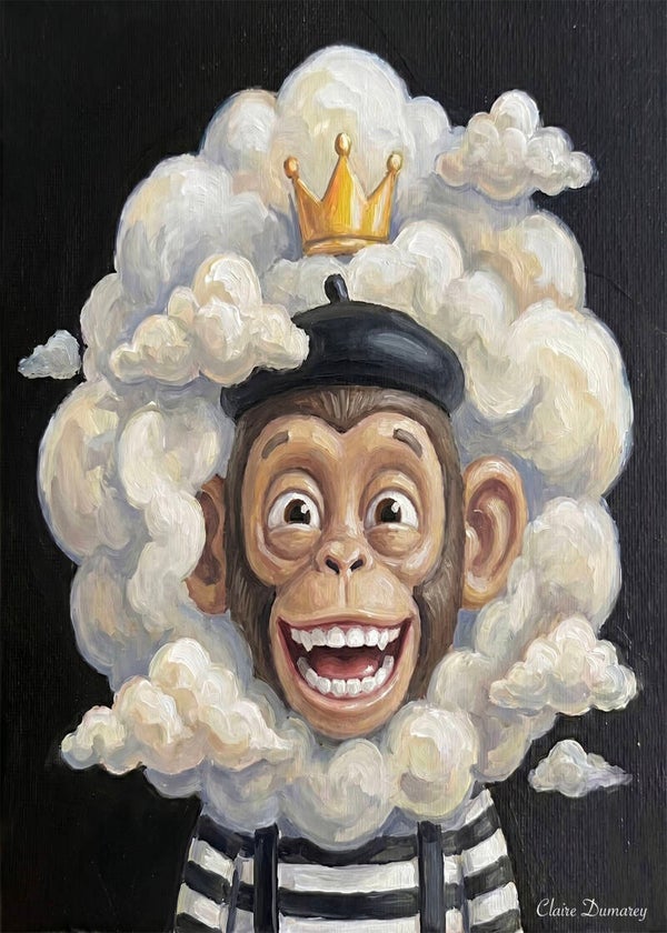 Chimpansee Mime (Wolken)