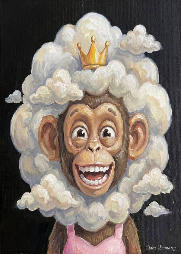 Chimpansee Ballerina (Wolken)