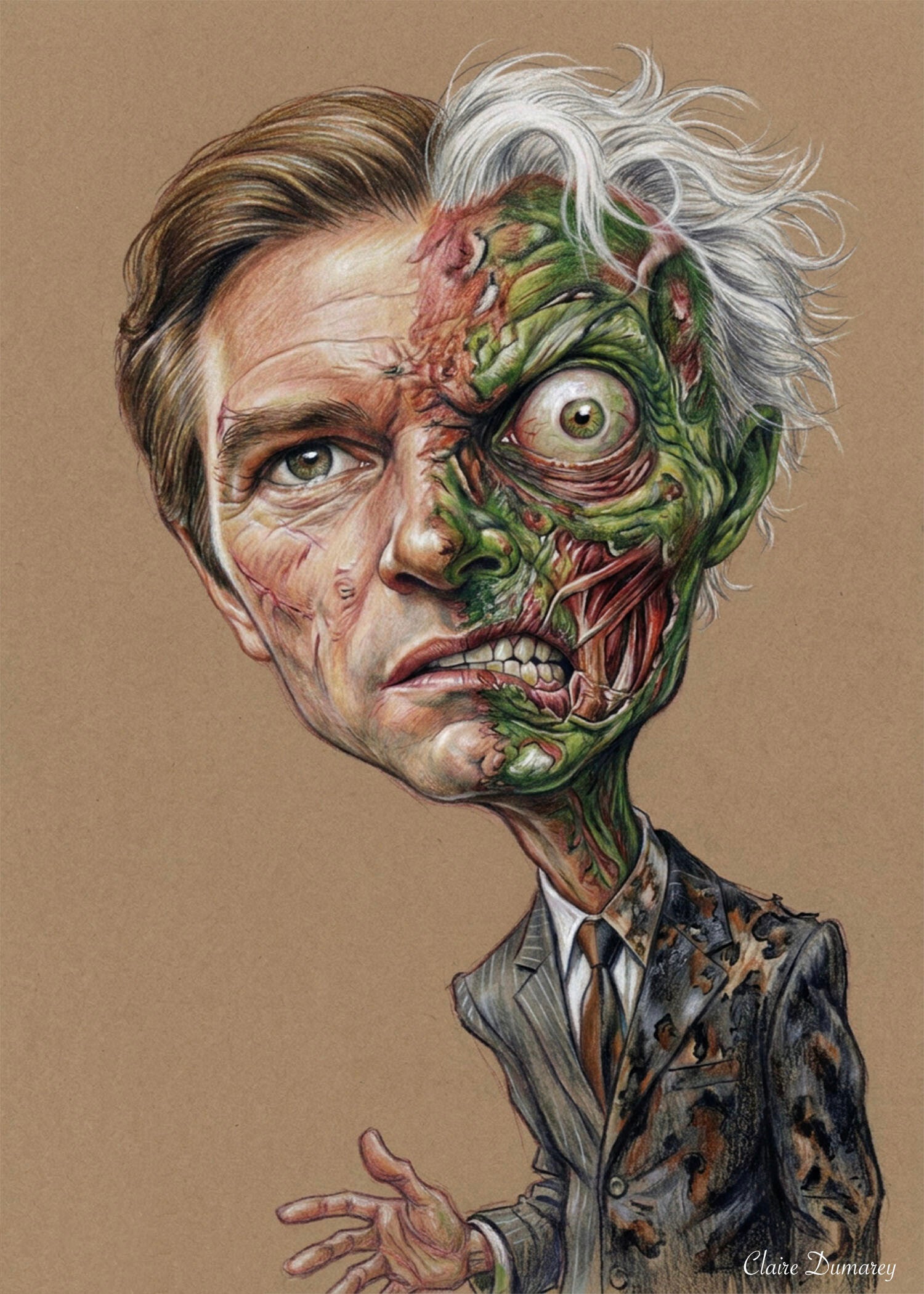 Two-Face Batman (Karikatuur)