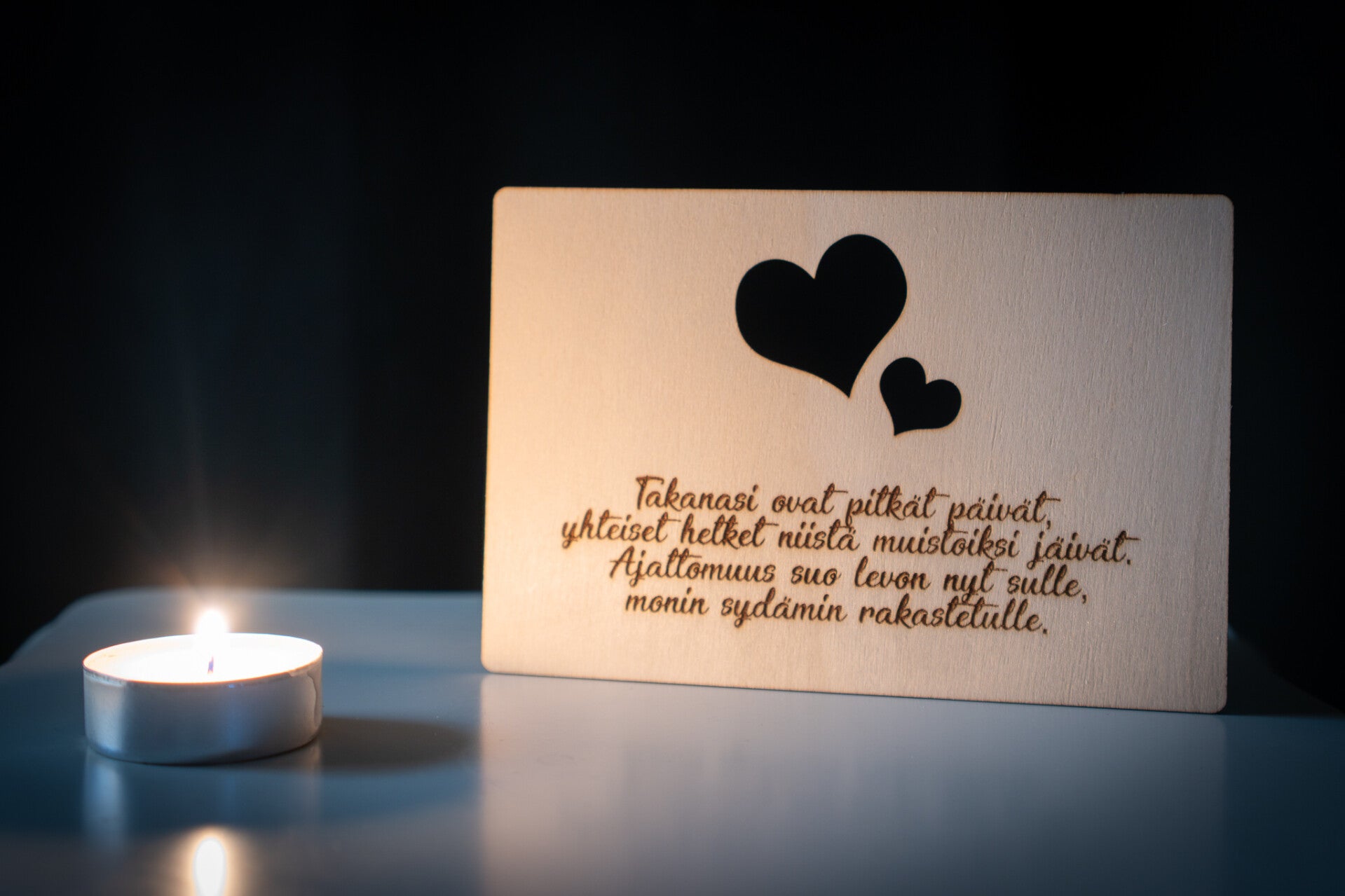 Takanasi ovat pitkät päivät... - surukortti