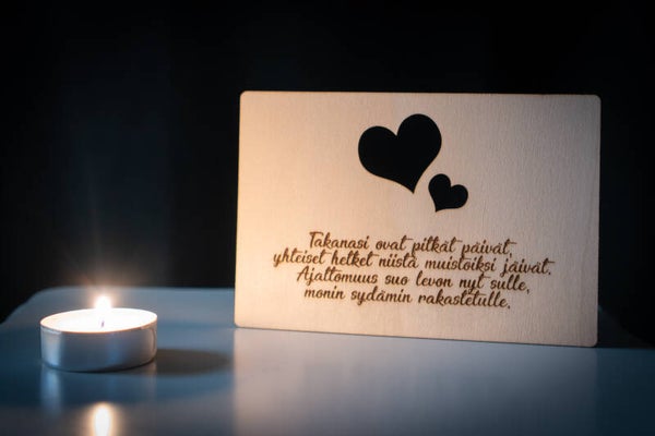 Takanasi ovat pitkät päivät... - surukortti