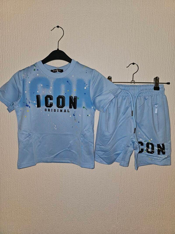 Icon set blauw spetters