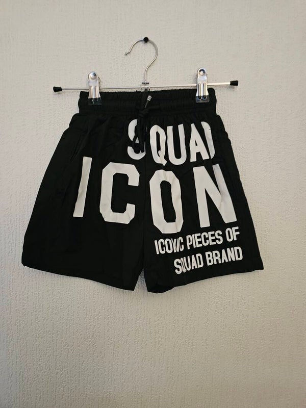 Zwembroek zwart letters