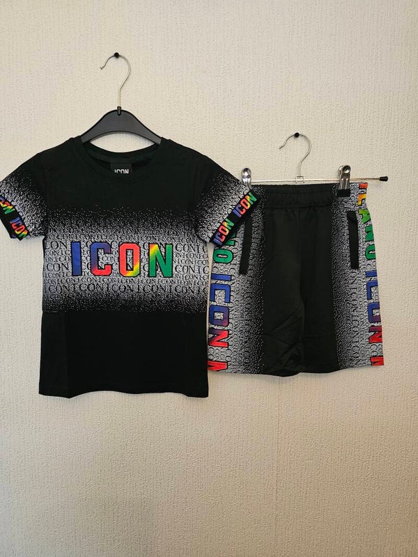 Icon set kleur balk zwart