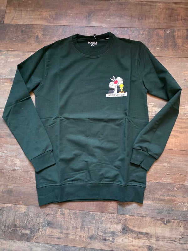 Sweatshirts  tweety en silvester  groen