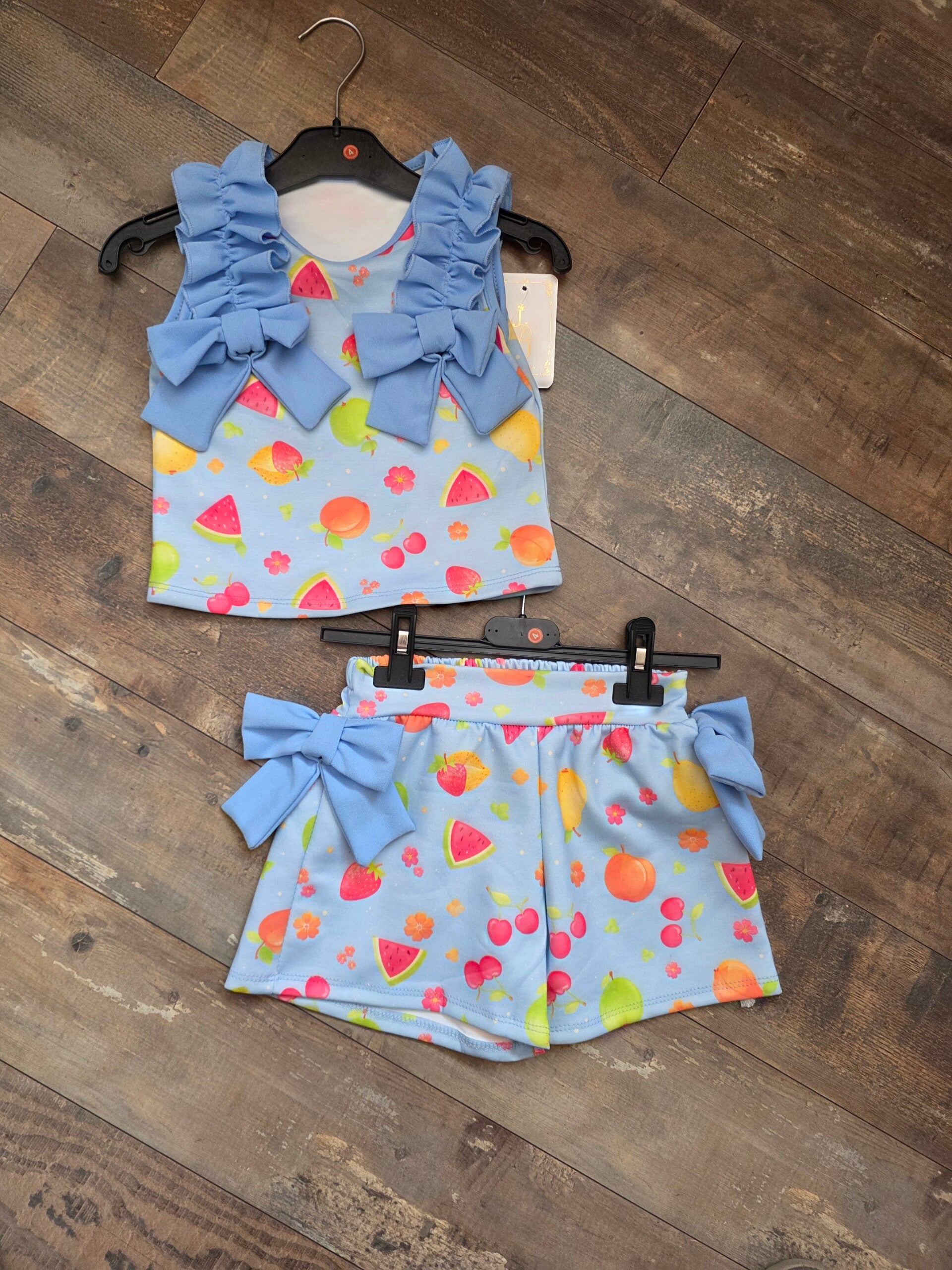 Set blauw strik