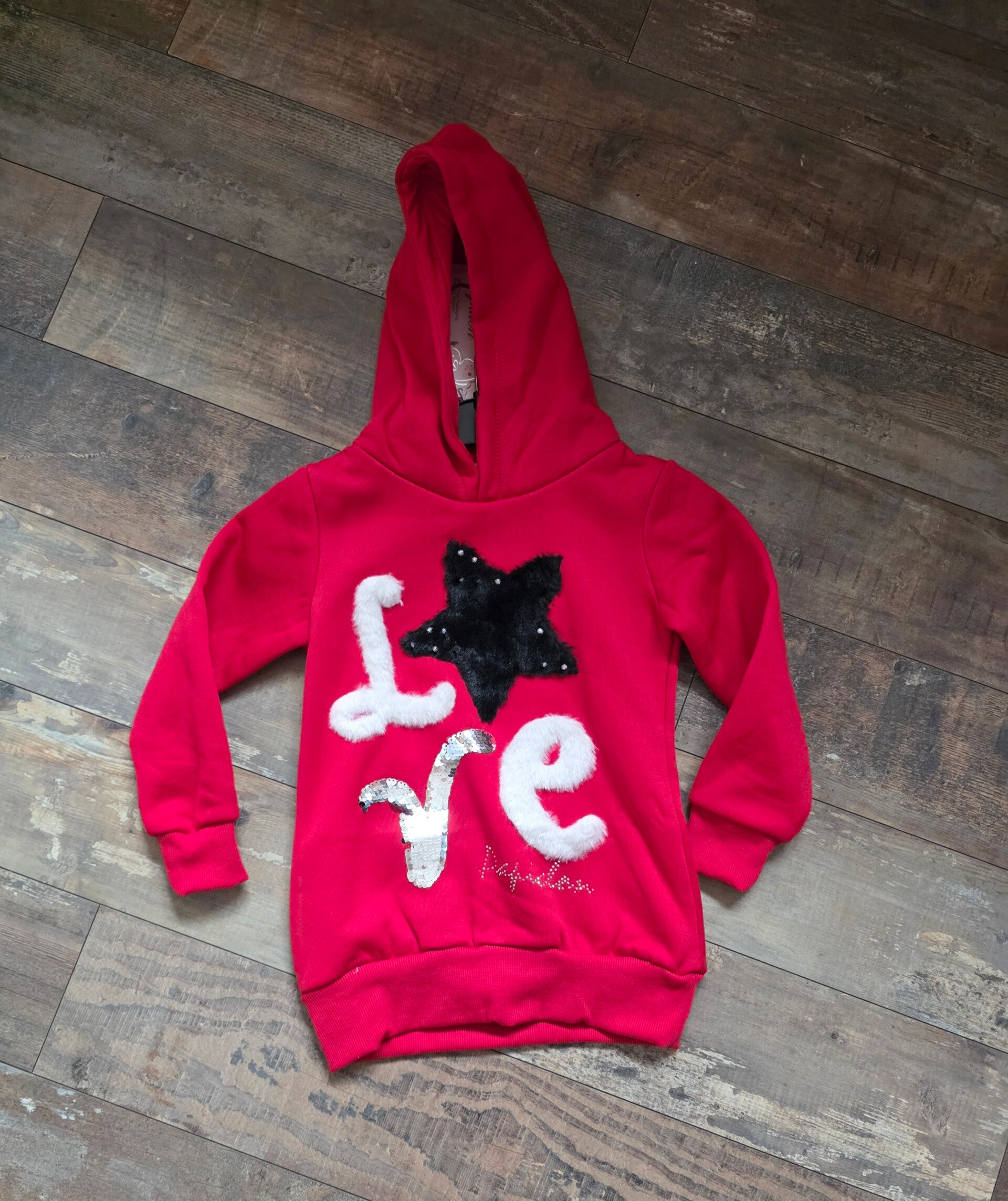 Lange sweater rood