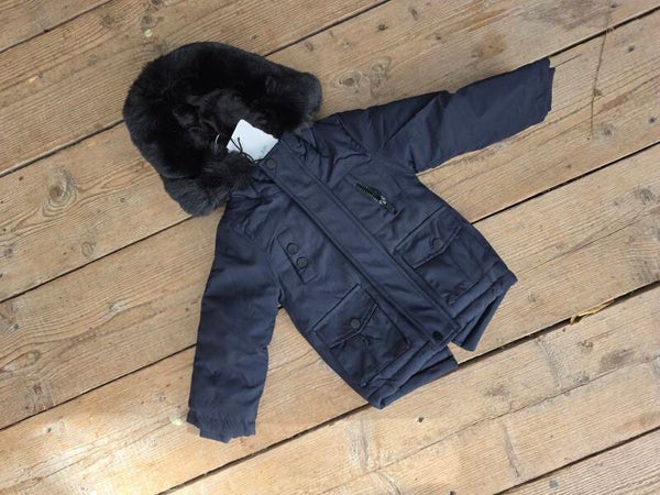 Stoere winterjas blauw