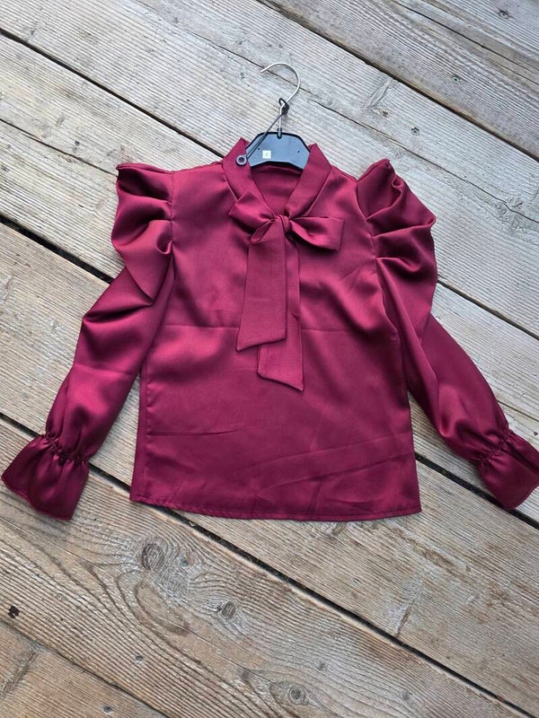 Top satijn bordeaux