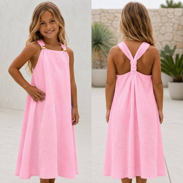 Lange jurk roze