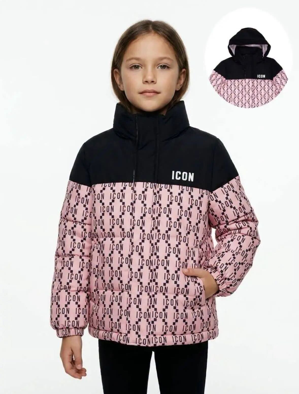 Icon korte jas roze