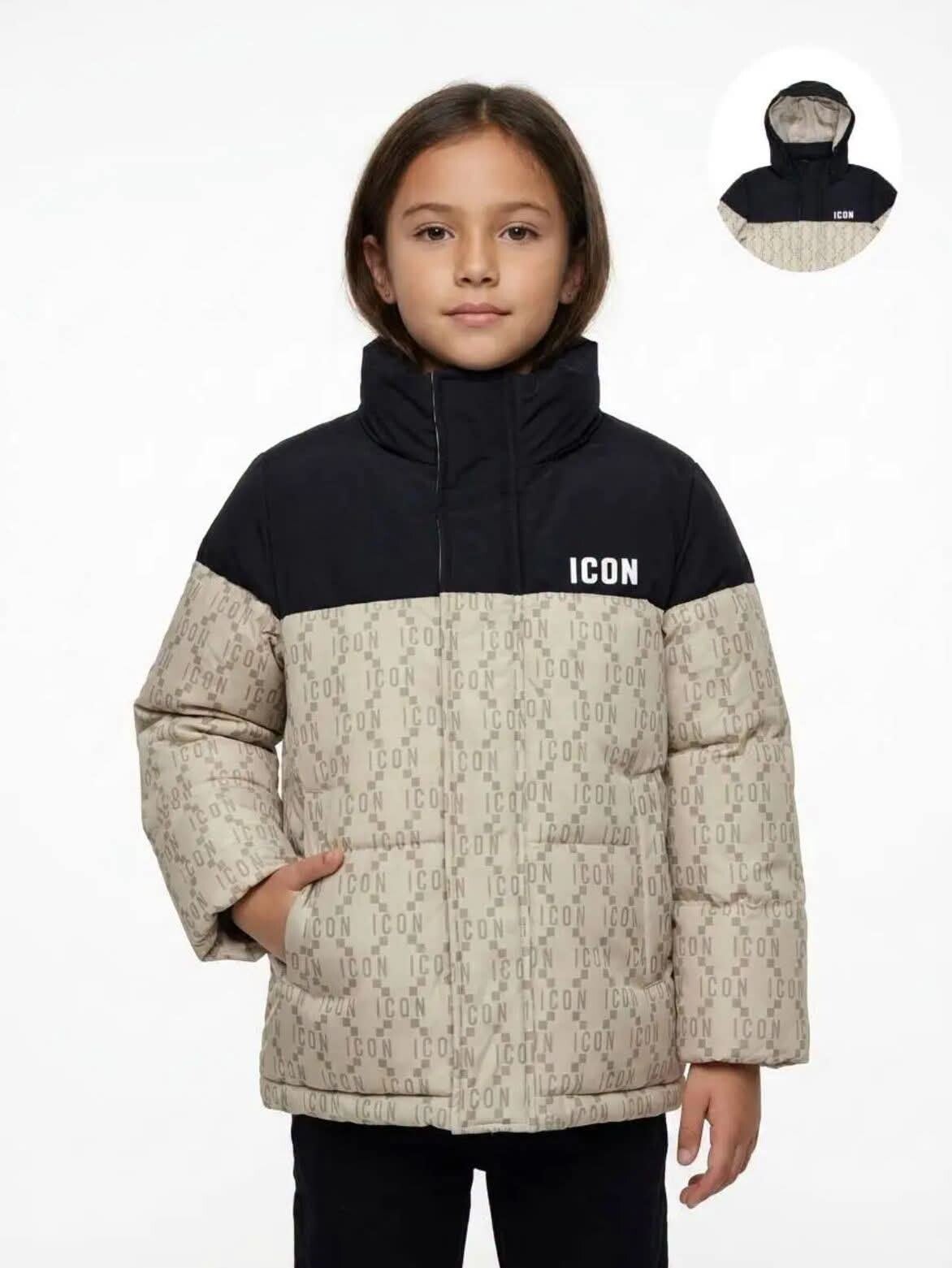 Icon korte jas beige