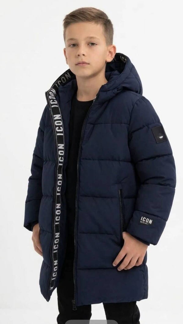 Icon lange jas blauw