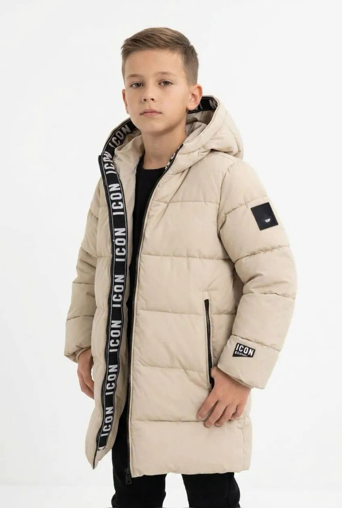 Icon lange jas beige