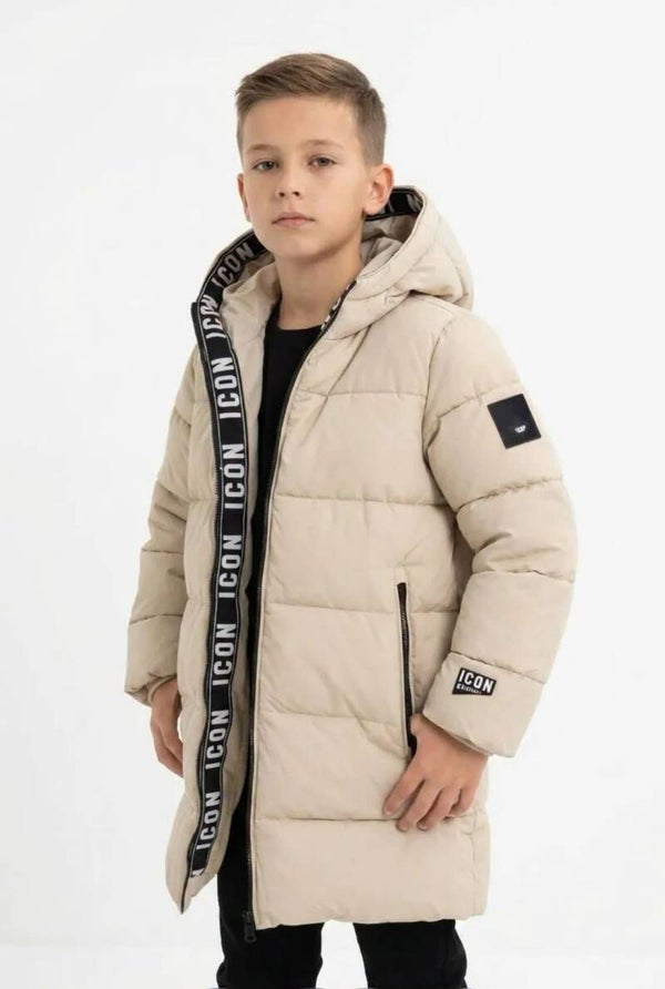 Icon lange jas beige