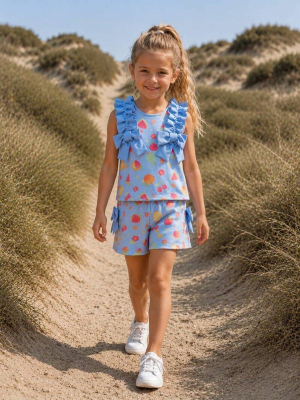 Set blauw strik