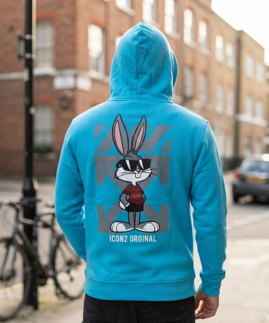 Hoodie bugsbunny  turquoise