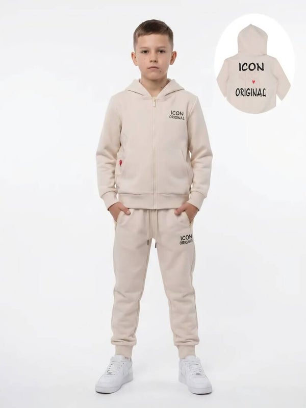 Trainingspak met jasje beige