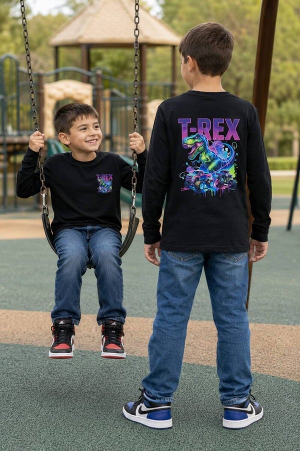 Longsleeve  zwart T-Rex