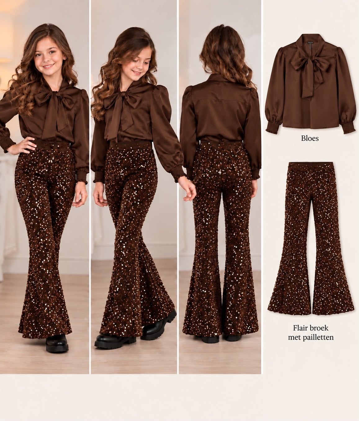 Flair broek bruin