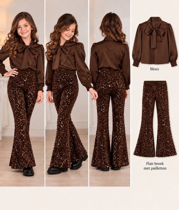 Flair broek bruin