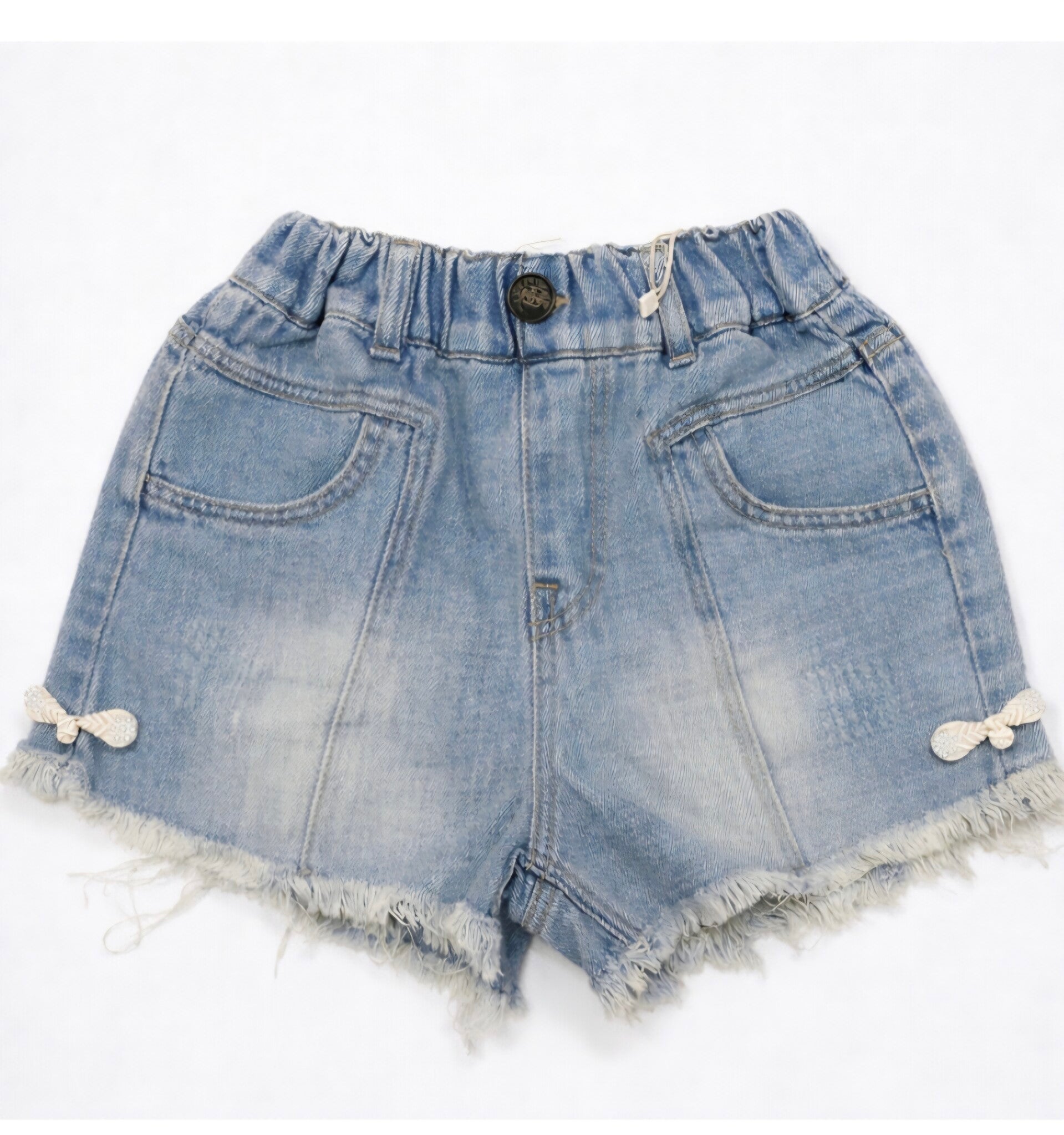 Spijker korte broek met strikjes