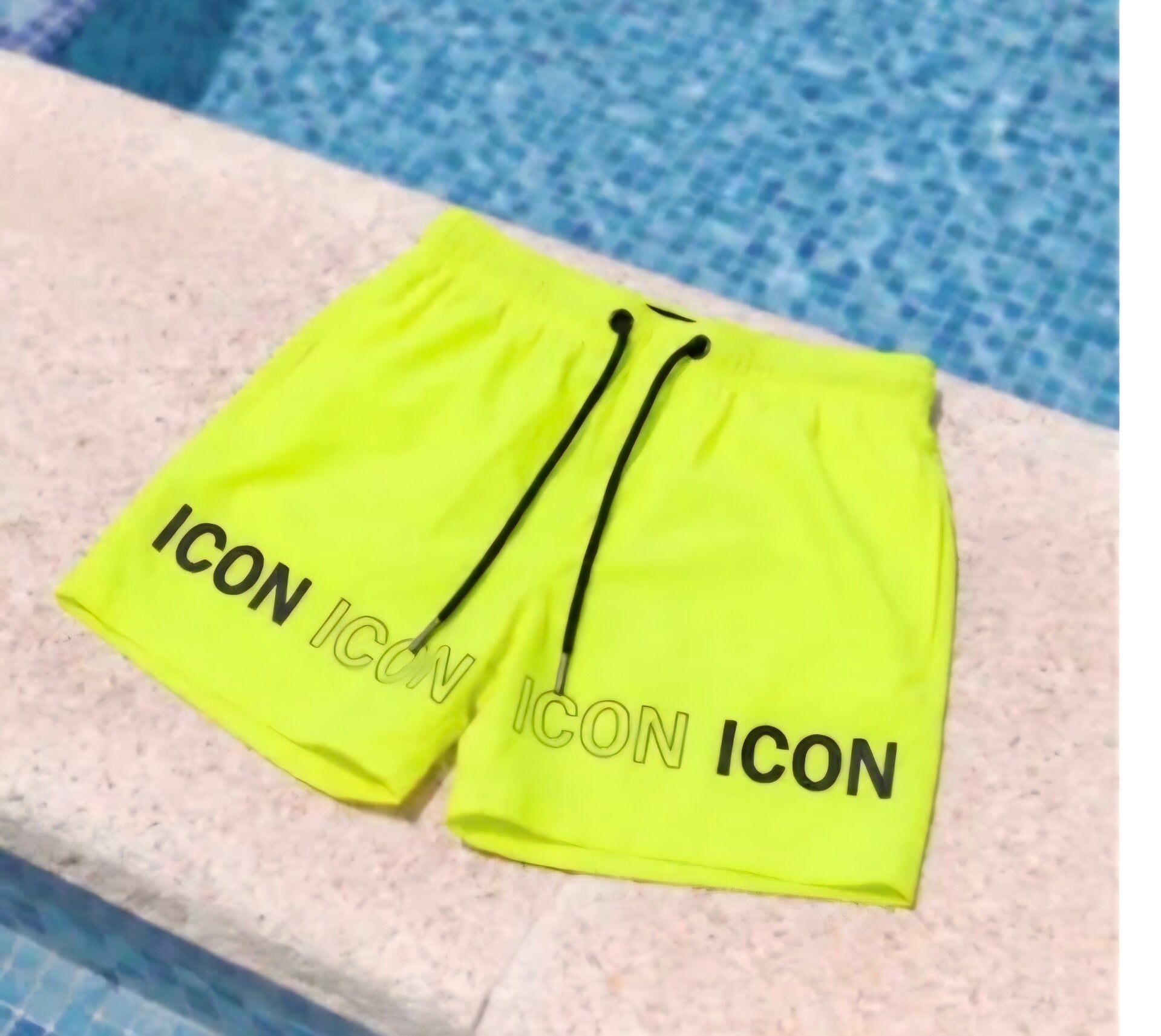 Icon zwemshorts  neon geel