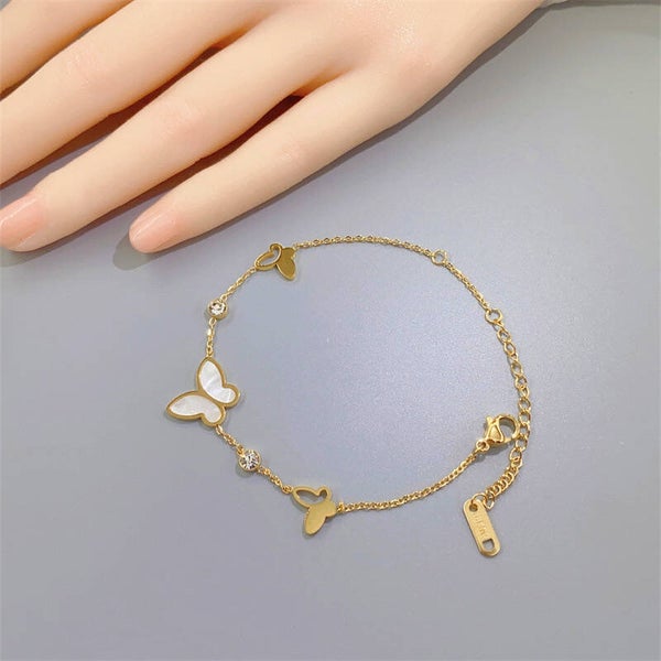Bracelet papillon blanc