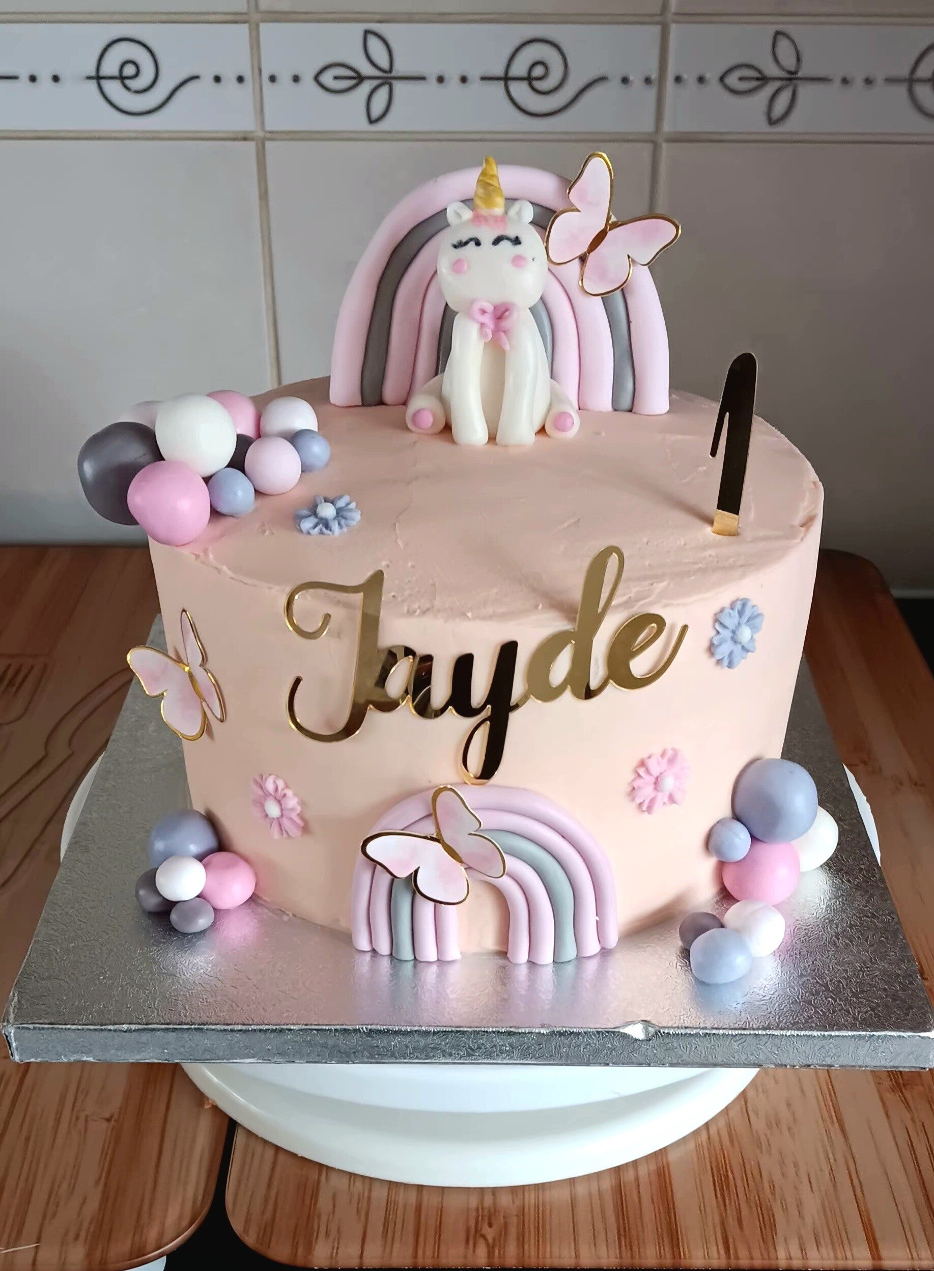 Beautiful girls rainbow and unicorn theme