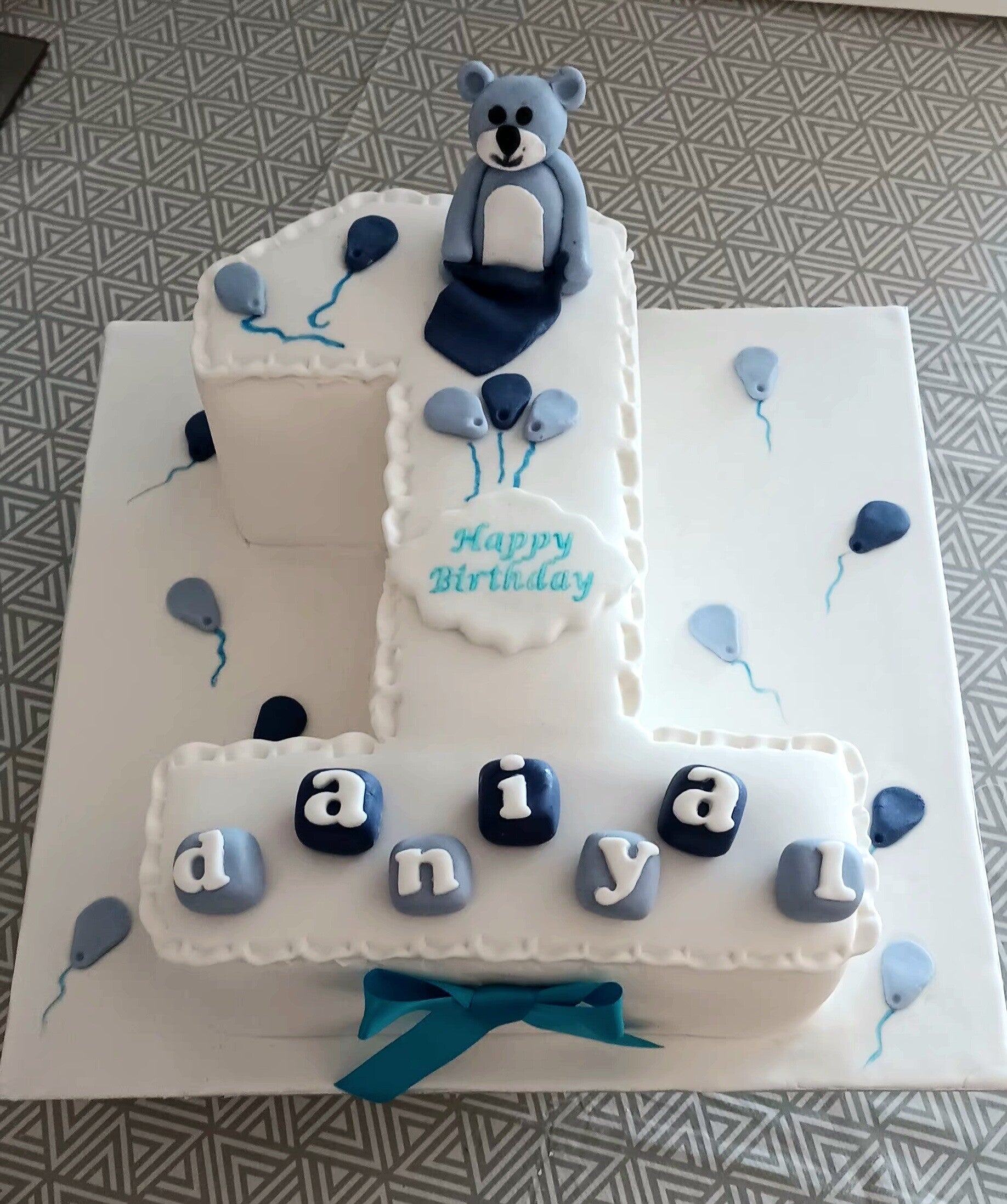Boys 1st birthday cake