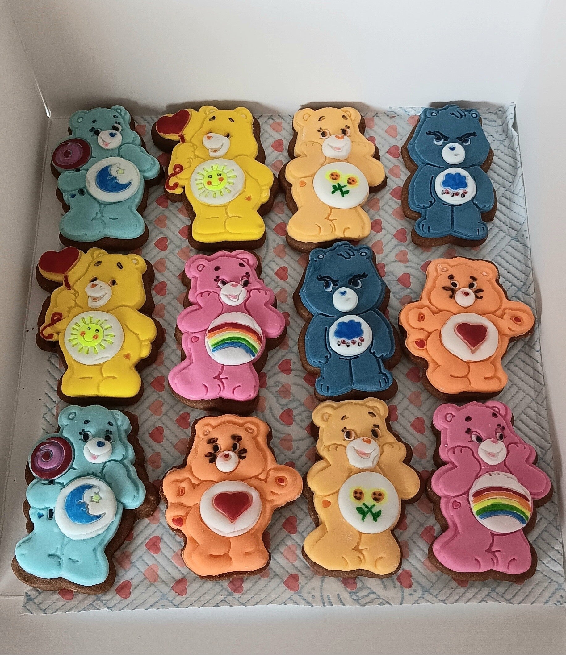 "Carebear" inspired cookies