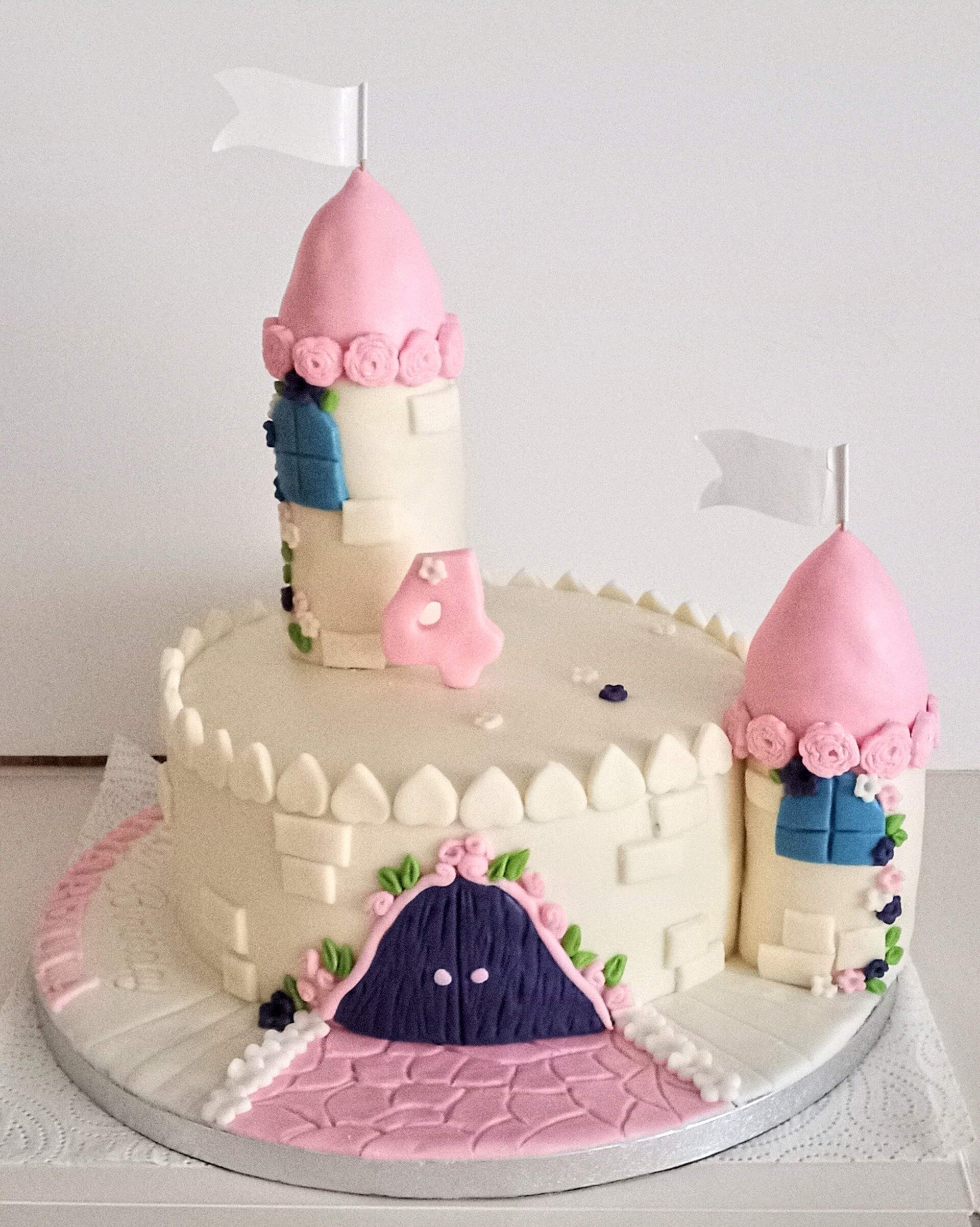 A princess castle cake 