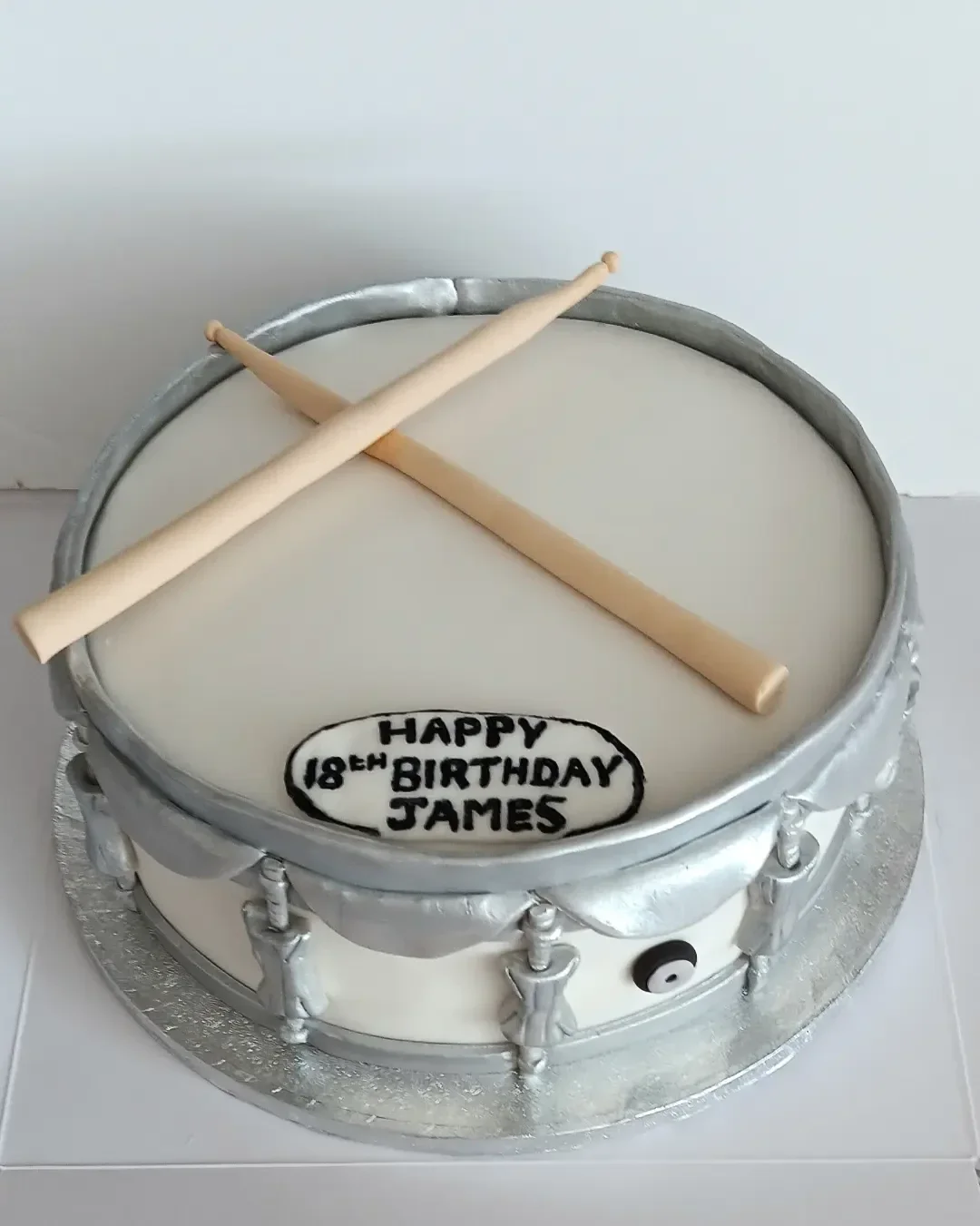 a novelty snare drum birthday cake