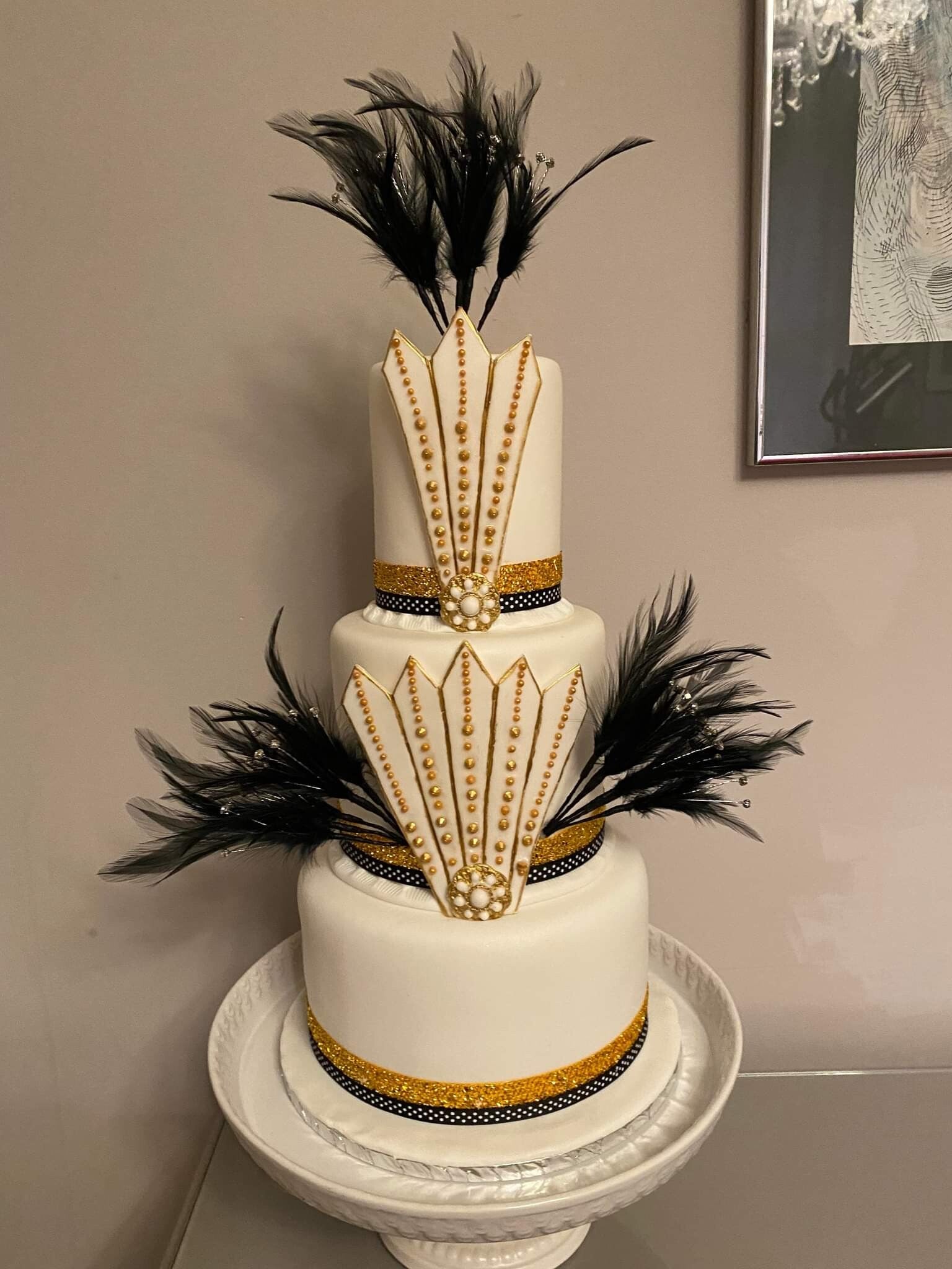 Gatsby inspired 3 tier birthday cake
