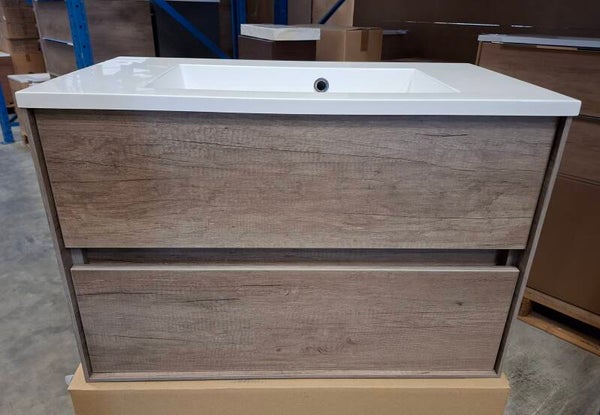 Badkamermeubel 80x45 cm Wisa MB in de kleur eiken