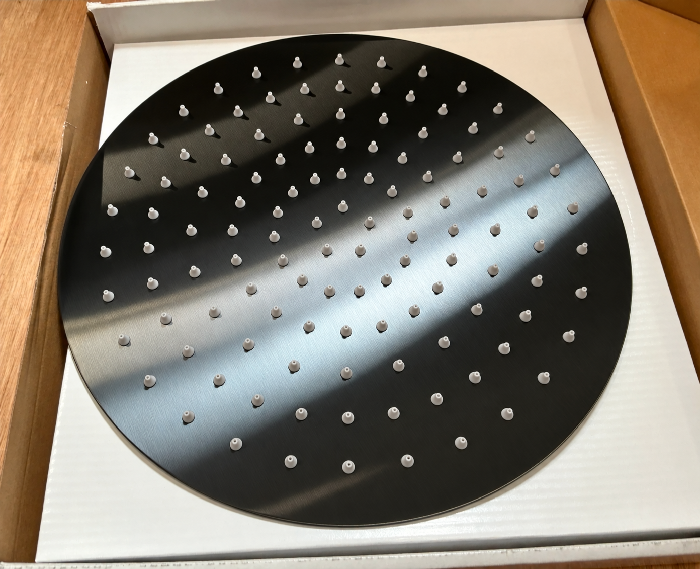 Hoofddouche Rond 30 cm – Gun Metal