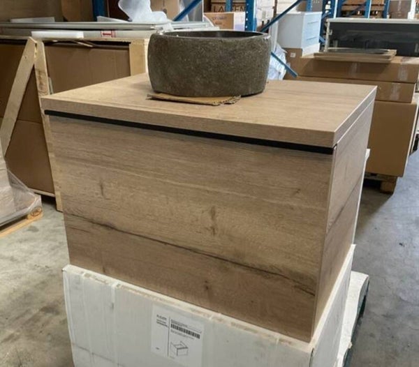 Badkamermeubel 70x50 cm midden eiken