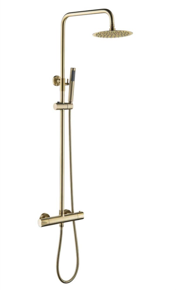 Regendoucheset geborsteld goud
